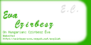 eva czirbesz business card