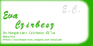 eva czirbesz business card